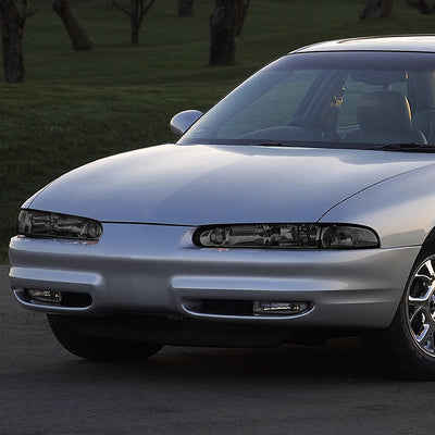 D-Motoring - Headlights - Smoked Lens - Clear Corner - Plug-n-Play - Pair - 98-02 Oldsmobile Intrigue - 5