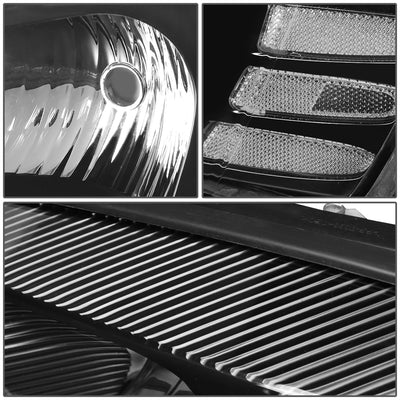D-Motoring - Headlights - Black Housing - Clear Corner - Plug-n-Play - Pair - 04-08 Pontiac Grand Prix - 4