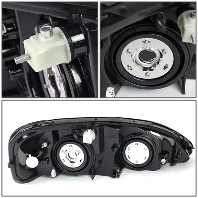 D-Motoring - Headlights - Black Housing - Clear Corner - Plug-n-Play - Pair - 04-08 Pontiac Grand Prix - 5