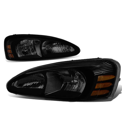 D-Motoring - Headlights - Smoked Lens - Amber Corner - Plug-n-Play - Pair - 04-08 Pontiac Grand Prix - 1