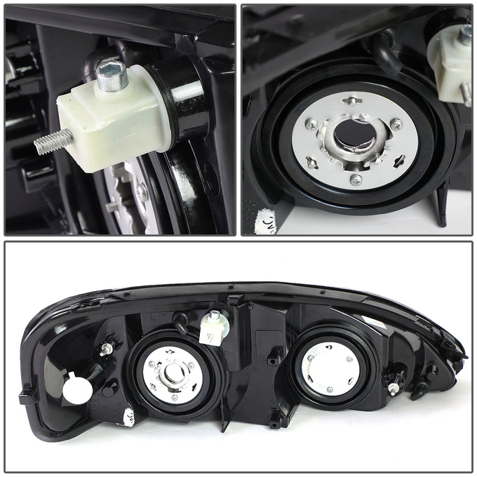 D-Motoring - Headlights - Smoked Lens - Clear Corner - Plug-n-Play - Pair - 04-08 Pontiac Grand Prix - 4