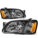 D-Motoring - Headlights - Black Housing - Clear Lens - Amber Corner - Plug-n-Play - Pair - 00-04 Subaru Legacy GT - 1