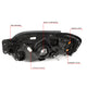D-Motoring - Headlights - Black Housing - Clear Lens - Amber Corner - Plug-n-Play - Pair - 00-04 Subaru Legacy GT - 6