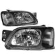 D-Motoring - Headlights - Black Housing - Clear Corner - Plug-n-Play - Pair - 00-04 Subaru Legacy GT - 4