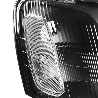 D-Motoring - Headlights - Black Housing - Clear Corner - Plug-n-Play - Pair - 00-04 Subaru Legacy GT - 3