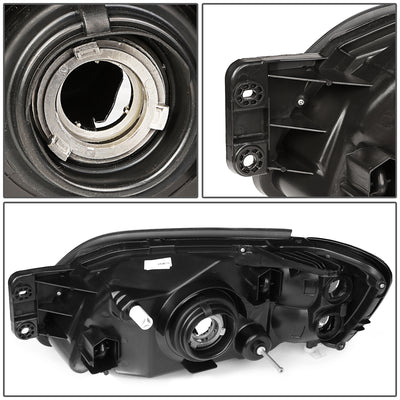 D-Motoring - Headlights - Black Housing - Clear Corner - Plug-n-Play - Pair - 00-04 Subaru Legacy GT - 5