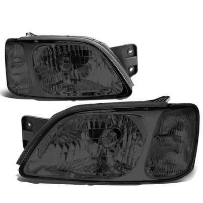 D-Motoring - Headlights - Smoked Lens - Clear Corner - Plug-n-Play - Pair - 00-04 Subaru Legacy GT - 1