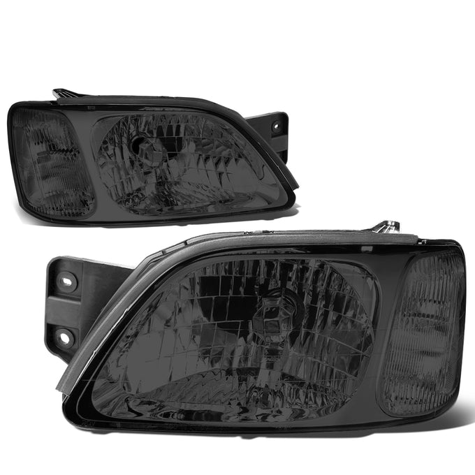 D-Motoring - Headlights - Smoked Lens - Clear Corner - Plug-n-Play - Pair - 00-04 Subaru Legacy GT - 4