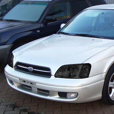D-Motoring - Headlights - Smoked Lens - Clear Corner - Plug-n-Play - Pair - 00-04 Subaru Legacy GT - 6