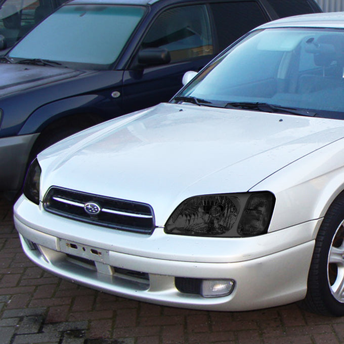 D-Motoring - Headlights - Smoked Lens - Clear Corner - Plug-n-Play - Pair - 00-04 Subaru Legacy GT - 6