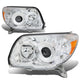 D-Motoring - Headlights - Chrome Housing - Amber Corner - Projector - Plug-n-Play - Pair - 06-09 Toyota 4Runner - 1