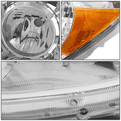 D-Motoring - Headlights - Chrome Housing - Amber Corner - Projector - Plug-n-Play - Pair - 06-09 Toyota 4Runner - 4