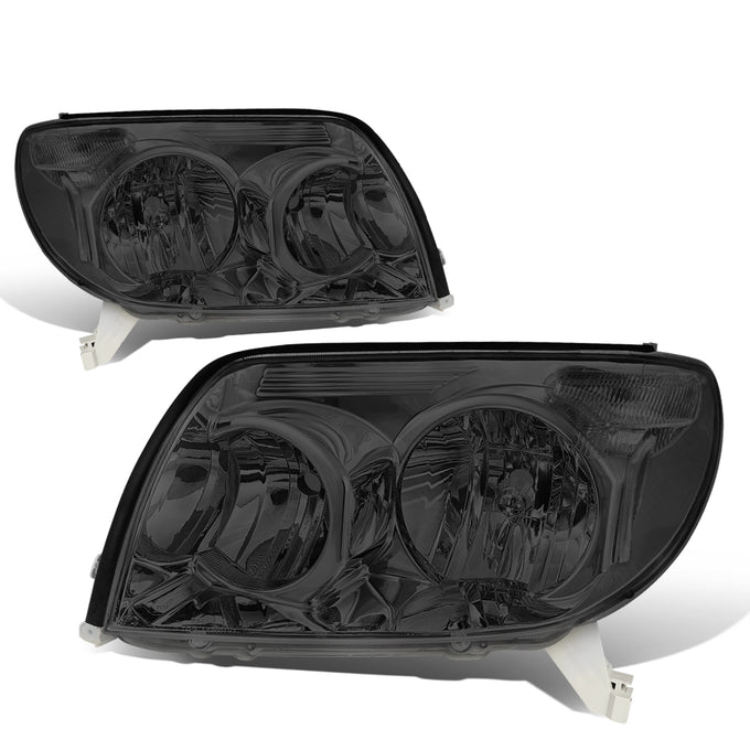 D-Motoring - Headlights - Smoked Lens - Clear Corner - Plug-n-Play - Pair - 03-05 Toyota 4Runner - 1