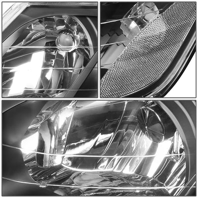 D-Motoring - Headlights - Black Housing - Clear Lens - Clear Corner - Plug-n-Play - Pair - 00-04 Toyota Avalon - 4