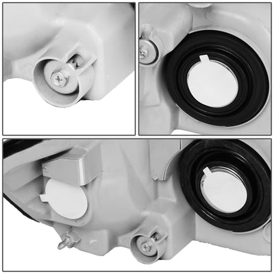 D-Motoring - Headlights - Black Housing - Clear Lens - Clear Corner - Plug-n-Play - Pair - 00-04 Toyota Avalon - 5