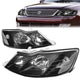 00-04 Toyota Avalon Headlights - Black Housing - Clear Lens - Clear Corner - Plug-n-Play - Pair
