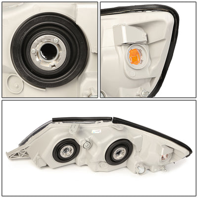 D-Motoring - Headlights - Chrome Housing - Amber Corner - Plug-n-Play - Pair - 00-04 Toyota Avalon - 5