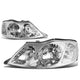 D-Motoring - Headlights - Chrome Housing - Clear Lens - Clear Corner - Plug-n-Play - Pair - 00-04 Toyota Avalon - 1