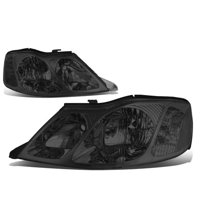 D-Motoring - Headlights - Smoked Lens - Clear Corner - Plug-n-Play - Pair - 00-04 Toyota Avalon - 1