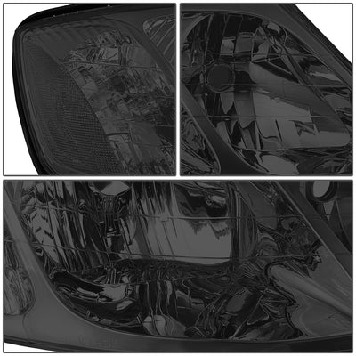 D-Motoring - Headlights - Smoked Lens - Clear Corner - Plug-n-Play - Pair - 00-04 Toyota Avalon - 3