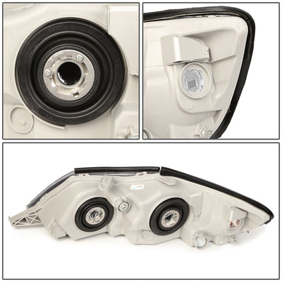 D-Motoring - Headlights - Smoked Lens - Clear Corner - Plug-n-Play - Pair - 00-04 Toyota Avalon - 4