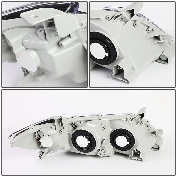 D-Motoring - Headlights - Black Housing - Amber Corner - Projector - Plug-n-Play - Pair - 07-09 Toyota Camry - 5