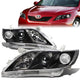 07-09 Toyota Camry Headlights - Black Housing - Projector - Plug-n-Play - Pair