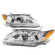 D-Motoring - Headlights - Chrome Housing - Amber Corner - Projector - Plug-n-Play - Pair - 07-09 Toyota Camry - 1