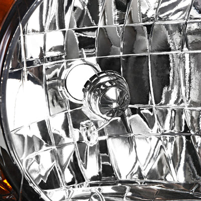 D-Motoring - 02-04 Toyota Camry  Headlights - Black Housing - Amber Corner - Plug-n-Play - Pair - 2