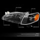 D-Motoring - 98-00 Toyota Corolla Headlights - Clear Lens - Amber Corner - Plug-n-Play - Pair - 2