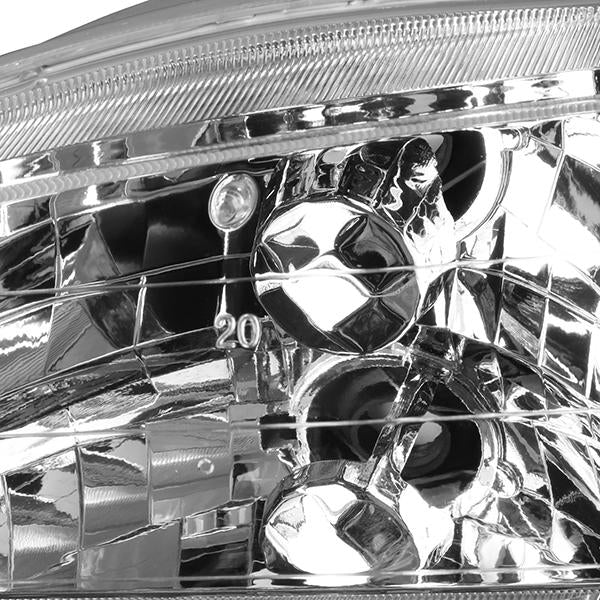 98-00 Toyota Corolla Headlights - Chrome Housing - Clear Corner - Pair - HL-OH-094-CH-CL1 - 3