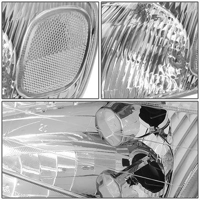 98-00 Toyota Corolla Headlights - Chrome Housing - Clear Corner - Pair - HL-OH-094-CH-CL1 - 4