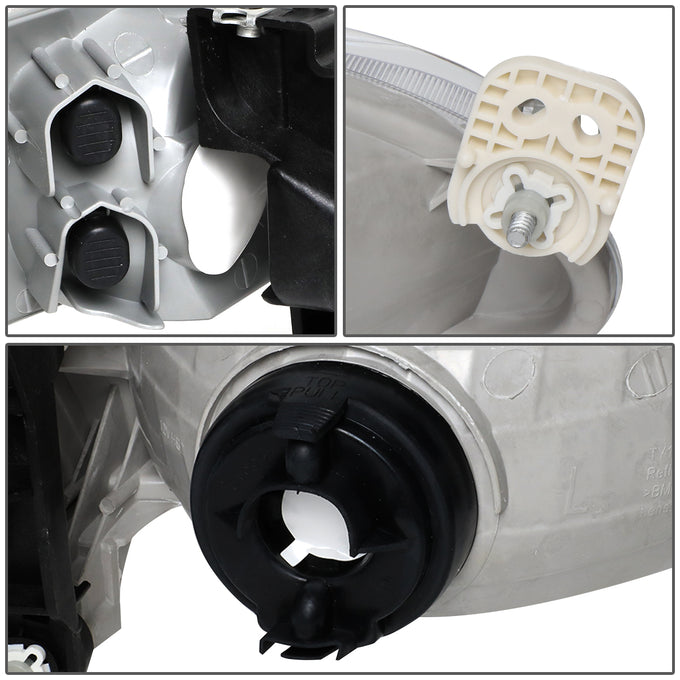 D-Motoring - 98-00 Toyota Corolla Headlights - Smoked Lens - Clear Corner - Plug-n-Play - Pair - 5