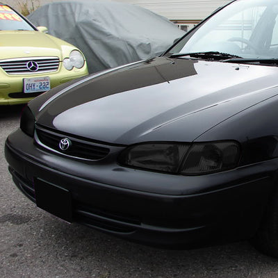 D-Motoring - 98-00 Toyota Corolla Headlights - Smoked Lens - Clear Corner - Plug-n-Play - Pair - 7