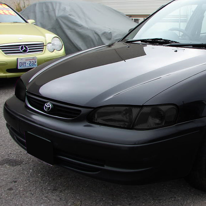 D-Motoring - 98-00 Toyota Corolla Headlights - Smoked Lens - Clear Corner - Plug-n-Play - Pair - 7