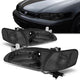 98-00 Toyota Corolla Headlights - Smoked Lens - Clear Corner - Plug-n-Play - Pair