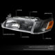 D-Motoring - Headlights - Black Housing - Clear Lens - Amber Corner - Plug-n-Play - Pair - 93-97 Toyota Corolla - 2