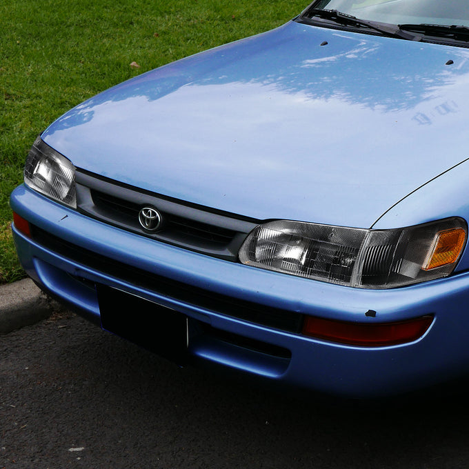 D-Motoring - Headlights - Black Housing - Clear Lens - Amber Corner - Plug-n-Play - Pair - 93-97 Toyota Corolla - 7