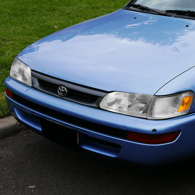 D-Motoring - Headlights - Chrome Housing - Clear Lens - Amber Corner - Plug-n-Play - Pair - 93-97 Toyota Corolla - 7