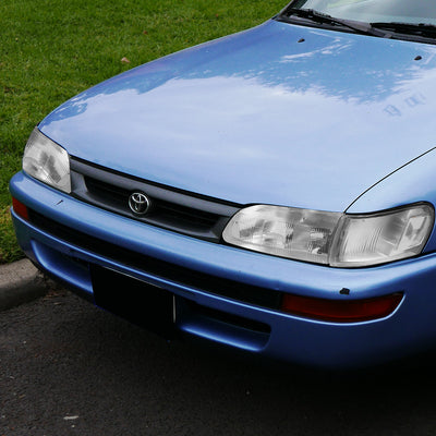 D-Motoring - Headlights - Chrome Housing - Clear Lens - Clear Corner - Plug-n-Play - Pair - 93-97 Toyota Corolla - 7