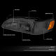 D-Motoring - Headlights - Smoked Housing - Smoked Lens - Amber Corner - Plug-n-Play - Pair - 93-97 Toyota Corolla - 2