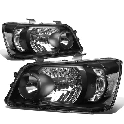 D-Motoring - Headlights - Black Housing - Clear Lens - Clear Corner - Plug-n-Play - Pair - 04-06 Toyota Highlander - 1