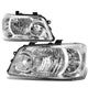 D-Motoring - Headlights - Chrome Housing - Clear Corner - Plug-n-Play - Pair - 04-06 Toyota Highlander - 1