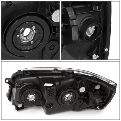 D-Motoring - Headlights - Chrome Housing - Clear Corner - Plug-n-Play - Pair - 04-06 Toyota Highlander - 4