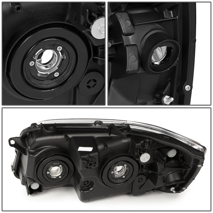 D-Motoring - Headlights - Chrome Housing - Clear Corner - Plug-n-Play - Pair - 04-06 Toyota Highlander - 4