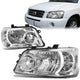 04-06 Toyota Highlander Headlights - Chrome Housing - Clear Corner - Plug-n-Play - Pair