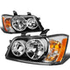 D-Motoring - Headlights - Black Housing - Clear Lens - Amber Corner - Plug-n-Play - Pair - 01-03 Toyota Highlander - 1