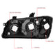 D-Motoring - Headlights - Black Housing - Clear Lens - Amber Corner - Plug-n-Play - Pair - 01-03 Toyota Highlander - 6