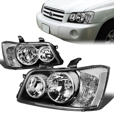 01-03 Toyota Highlander Headlights - Clear Lens - Clear Corner - Plug-n-Play - Pair