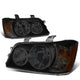 D-Motoring - Headlights - Smoked Lens - Amber Corner - Plug-n-Play - Pair - 01-03 Toyota Highlander - 1
